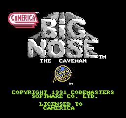 Big Nose the Caveman (USA) (Unl) Title Screen